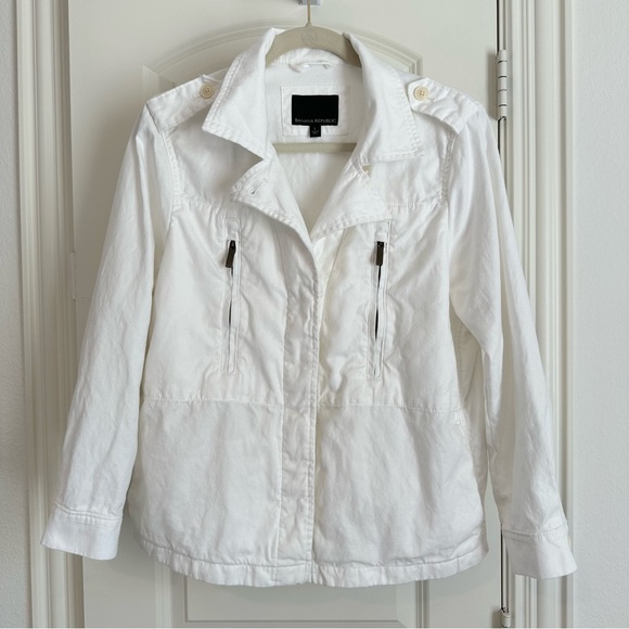 Banana Republic White Utility Jacket L - Picture 2 of 10